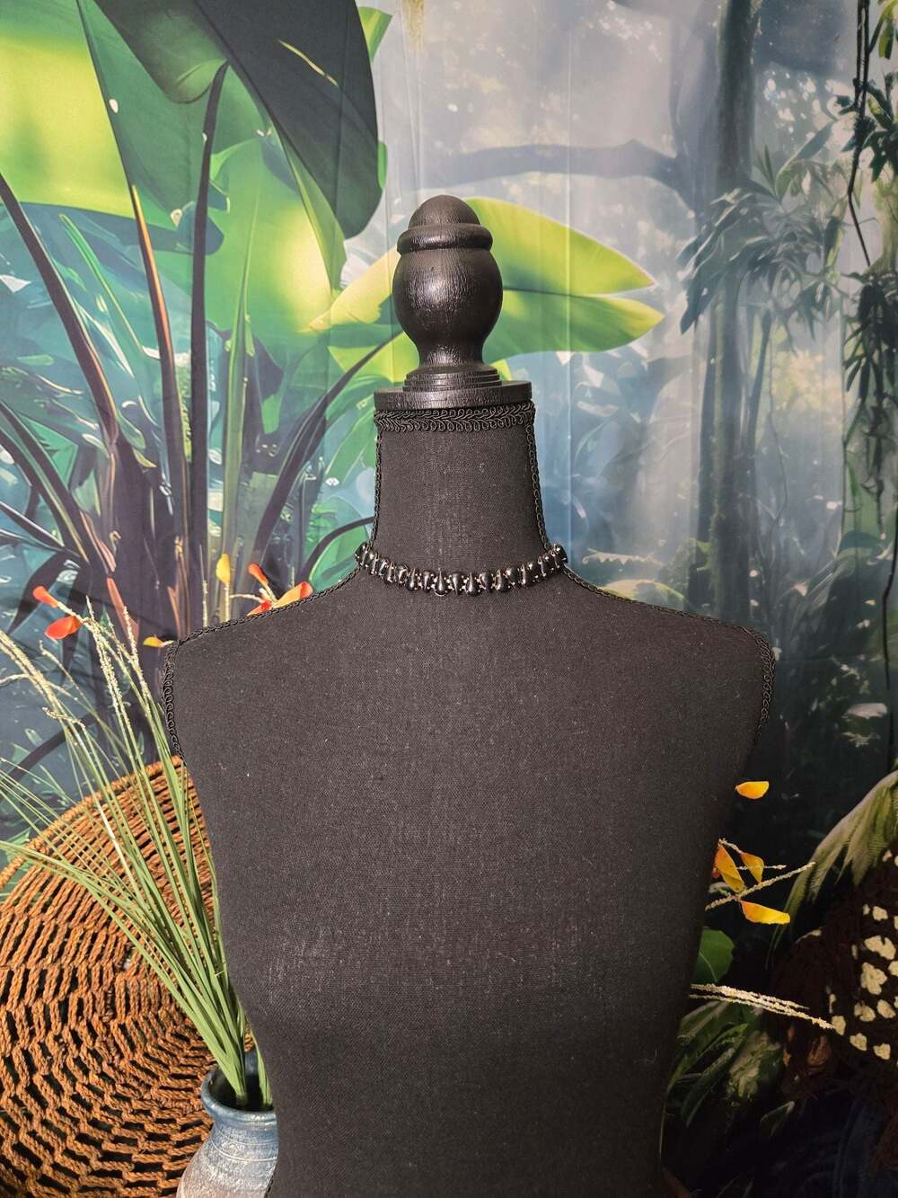 Vintage West Germany Teardrop Bead Choker Necklace